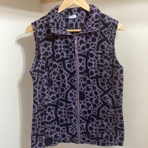 Columbia Purple Fleece Vest XL